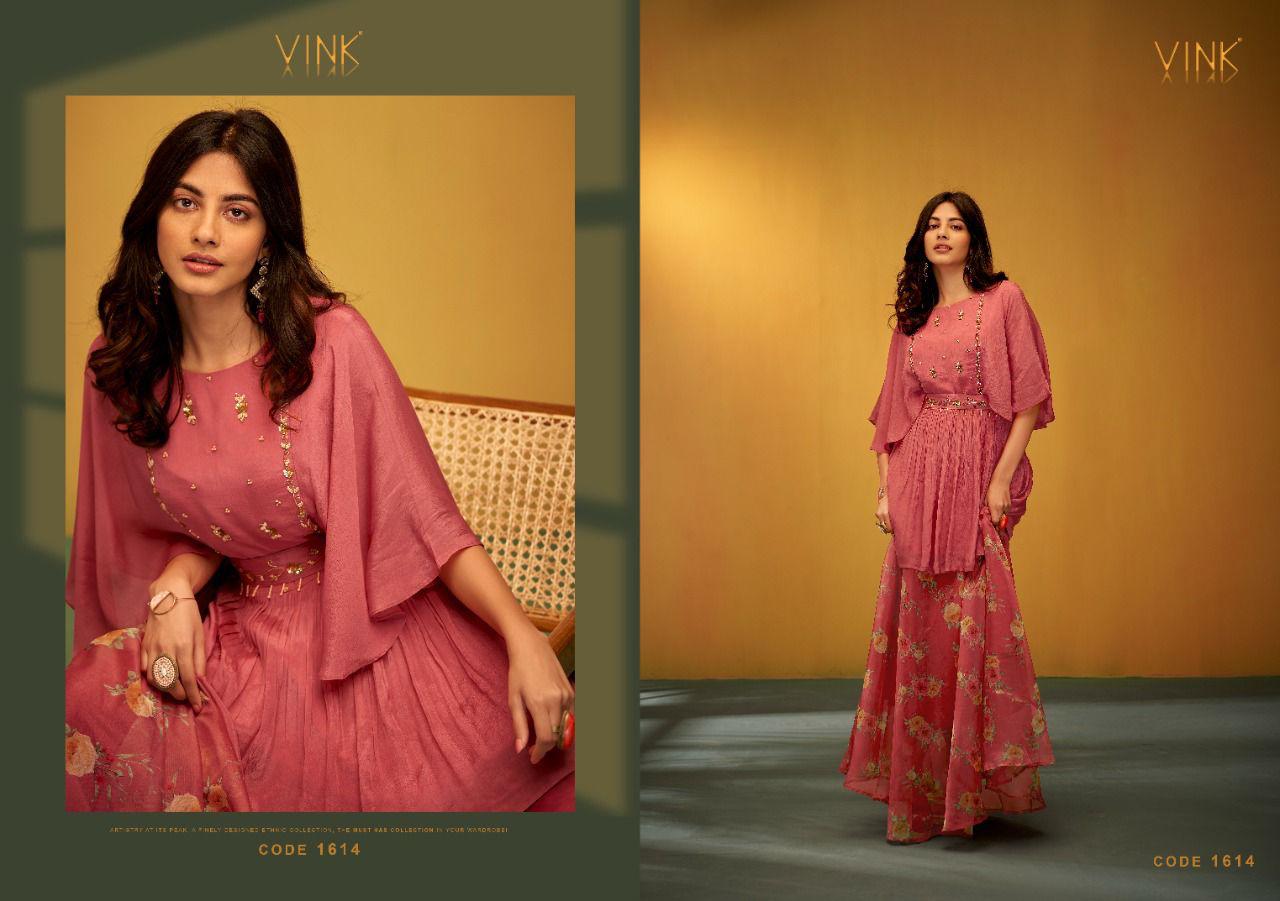 Vink Lilac Heavy Fancy Festive Wear New Designer Stylish Kurti With Skirt Collection